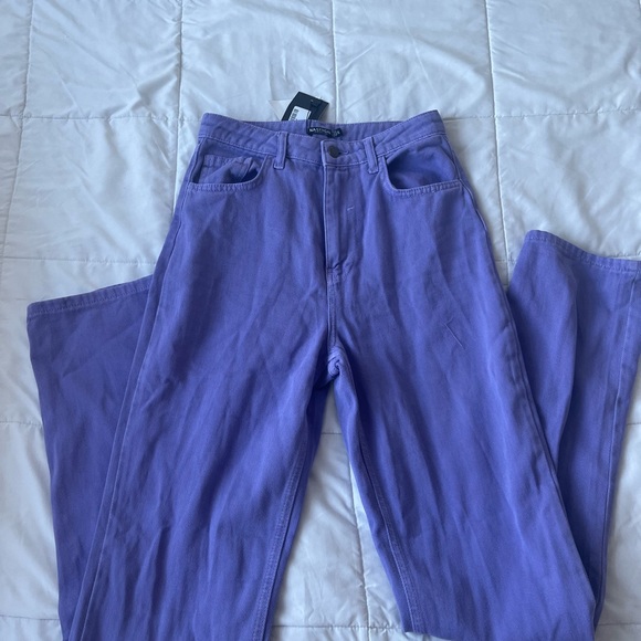nasty gal purple straight leg pants - Picture 3 of 4